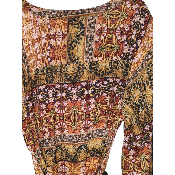 NEW Jessica Simpson 2X Midi Dress Fall Autumn Long Sleeve Hi/Low Hem Lightwt NWT - Picture 3 of 8